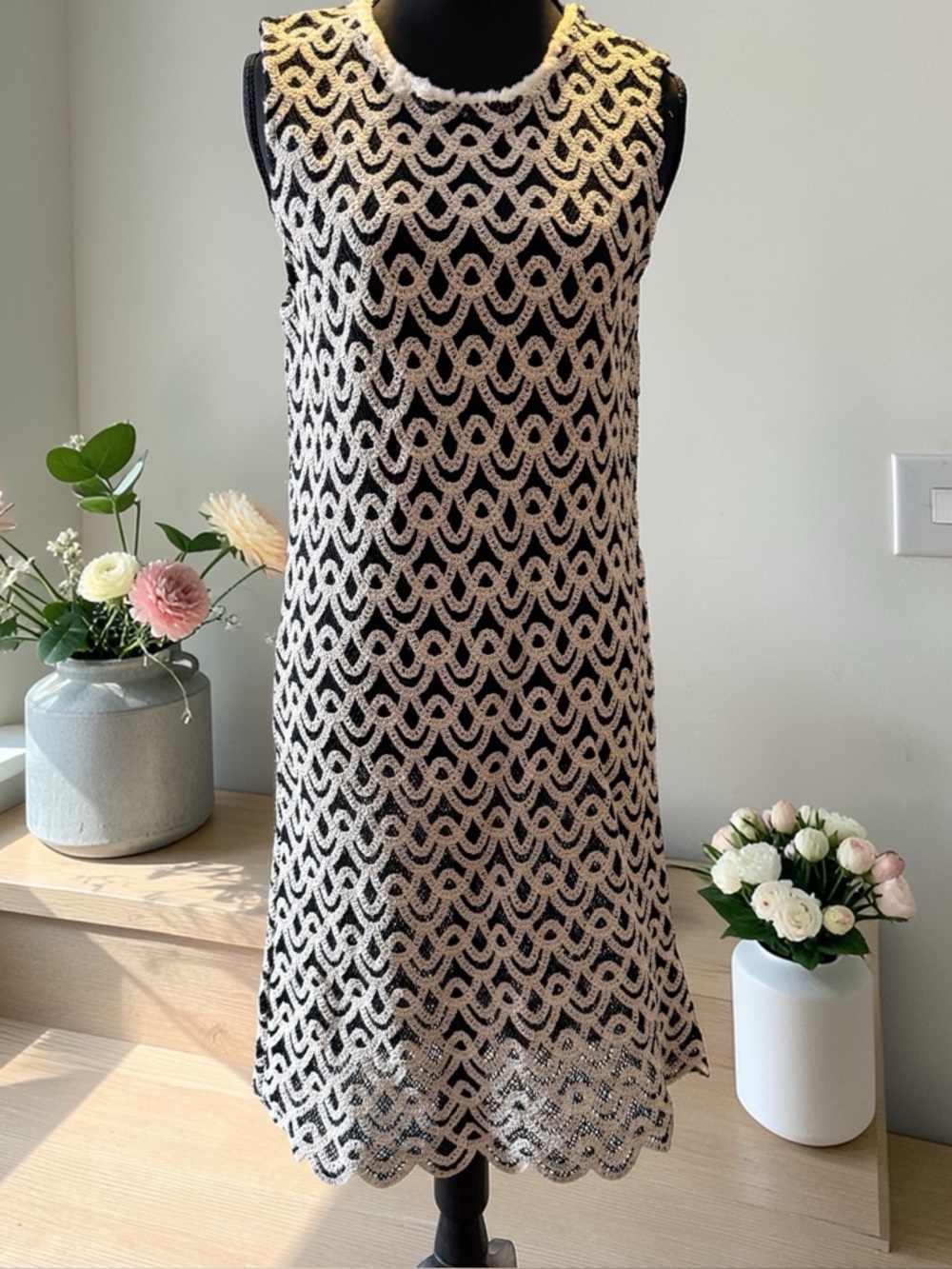 Primark Black and Cream Maxi Dress